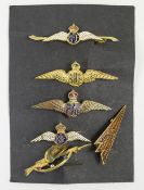 Military Interest Comprising 4 RAF Sweetheart Brooches Plus 2 Others