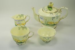 Part Staffordshire Tea Set, 1930's Floral Design.