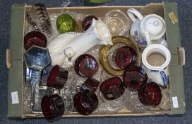 Box of Assorted Glass and Ceramics.