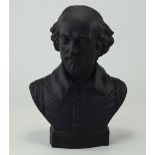 Wedgwood Black Basalt Bust of William Shakespeare, Now Is The 400th Anniversary Manufactured 1976