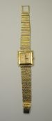 Omega - Top Quality Retro 18ct Multi Coloured Gold Unisex Wrist Watch with Square Shaped Dial and