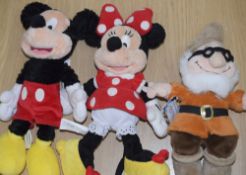Three Disney Soft Toys.