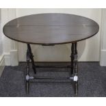 A Mahogany Campaign Table by Thornton & Herne, 13, Little Cadogen Place, Pont Street, S.W. London.