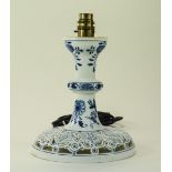 Meissen - Early 20th Century Blue and White Porcelain Table Lamp Base ' Blue Onion ' Pattern