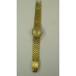 Piaget Ladies 18ct Yellow Gold Diamond Set Bracelet Watch. Circa 1970s.