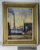 Framed Pastel 'The Age of The Steam, Preston' By J A Clarke, local artist.