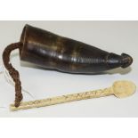 Scottish 19th Century Horn Snuff Mull.