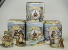 4 Border Fine Arts Beatrix Potter Figures Comprising BP13 Old Woman Who Lived In A Shoe,