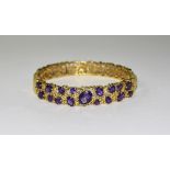 Art Nouveau Style Excellent Quality Silver Gilt Hinged Filigree Bangle,
