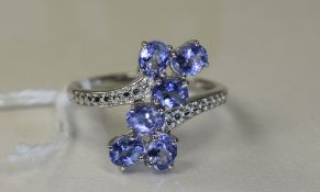 Tanzanite Crossover Ring,