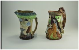 Burleigh Hand Painted 1930's Jugs / Pitchers ( 2 ) In Total. 1/ The Village Blacksmith.