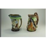 Burleigh Hand Painted 1930's Jugs / Pitchers ( 2 ) In Total. 1/ The Village Blacksmith.