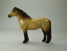 Beswick Horse Figure ' Highland Pony ' Mackionneach ' Dun Colour way. Designer A. Gredington.