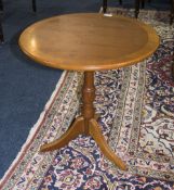 Modern Yew Wood Tripod Table