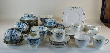 Colclough Royal Vale China Art Deco Teaset, Comprising Five Cups, 6 Saucers, 6 Side Plates,