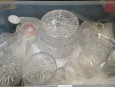 Box Of Miscellaneous Glass Items.