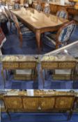 Epstein Furniture Mahogany Dining Room Suite, Comprising Dining Table, 8 Chairs, 2 Side Tables,