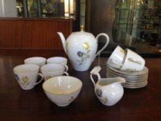 Seltmann Weiden Bavaria Coffee Set Comprising 6 Cups, 7 Saucers, Coffee Pot,