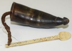 Scottish 19th Century Horn Snuff Mull.