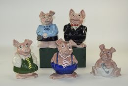 Wades National Westminster - Complete Set of Five Piggy banks. c.1980's.