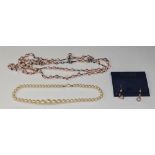 Freshwater Pearl Necklace With Silver Clasp.