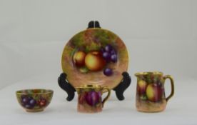 Royal Worcester Fine Hand Painted and Top Quality Collection of Signed Miniatures ( 4 ) In Total.