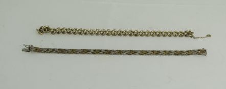 Silver Albert Bracelet, Marked 925.