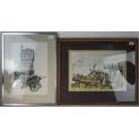 Gary Sargeant One Framed Lithograph And One Framed Screen Print, One Signed in Pencil,