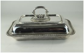 Antique - Superior Quality and Heavy Silver Plated Lidded Turreen with Detachable Handle,