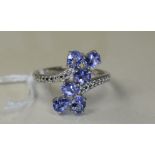 Tanzanite Crossover Ring,