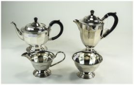 Silver Plated Four Piece Tea & Coffee Set,