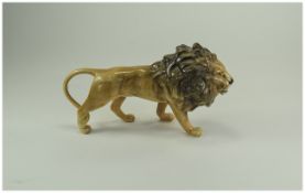 Beswick Wild Animal Figure ' Lion ' Facing Right. Model Num 1506. Designer Colin Melbourne.