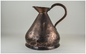 Large Victorian Copper Flagon Height 14 Inches