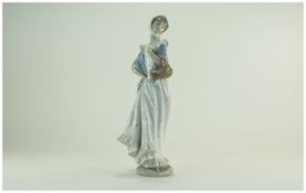 Lladro Nao Figure Depicting Flower Seller,