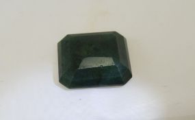 Very Large Natural Sri Lankan Cut Emerald. Nice Colour with Some Transparency. 26 grams. 130 cts.