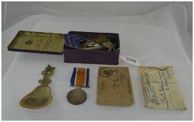 WW1 Military Interest Collection Of Medals Awarded To Father And Son.
