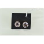 Rose de France Amethyst Stud Earrings,