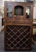 Large Mahogany Kitchen Cupboard/Wine Rack.