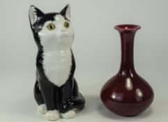 Wardle Red Glaze Vase Marked To Base Wardle England 3586,