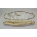 Lotus Simulated Pearls Necklace with 3 Strands. Boxed, with Guarantee for 20 Years, Never Worn.