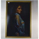 Framed Print Depicting An Eastern Woman Of The Night, 35 x 23 Inches,