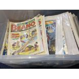 Large Container Containing A Quantity Of Comics, Titles Include Dandy, Beano,