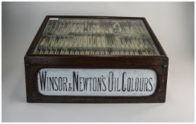 Winsor & Newton Interest Late 19th/Early 20thC Mahogany Shop Counter Display,