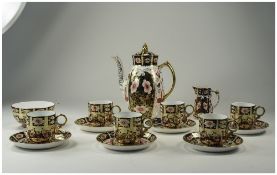 Royal Crown Derby ( 15 ) Piece Coffee Service, Pattern Num 2451. Date 1926.