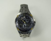 Gents Citizen Eco-Drive Skyhawk Wristwatch Blue Dial And Bezel,