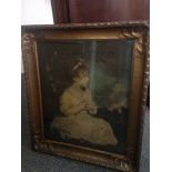 Early 20thc Framed Print Depicting A You