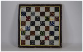 Marble Effect Chess Board Set With Alter