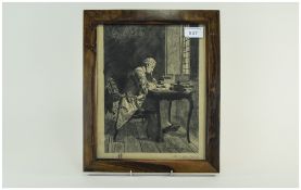 Framed Signed Engraving Depicting An Ari