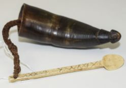 Scottish 19th Century Horn Snuff Mull. 4