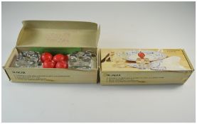Two Ri-Jalka Boxed Candle And Napkin Hol